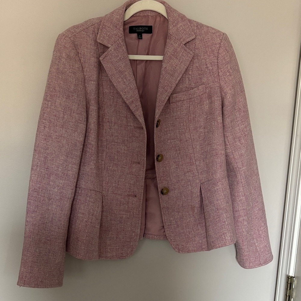 Talbots Textured Pink Blazer